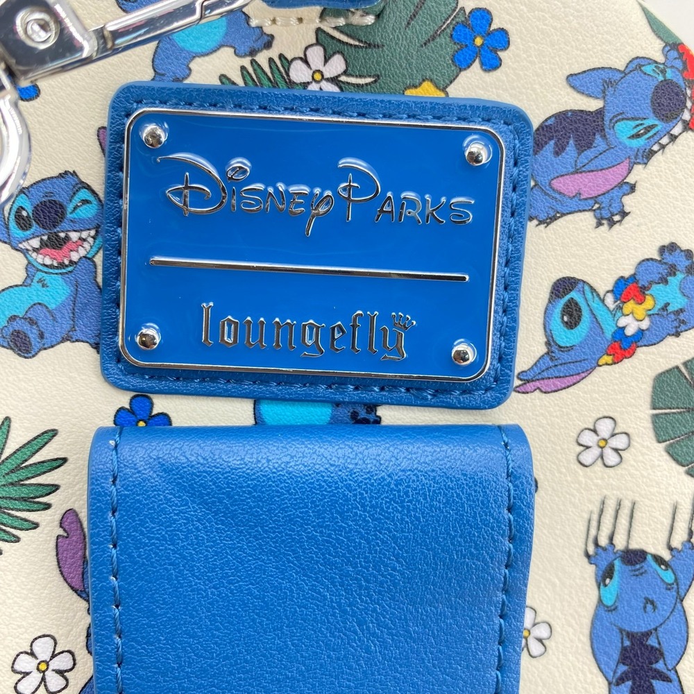 Loungefly Disney Parks Stitch Tropical Floral Wristlet Mini Backpack New - Picture 4 of 8